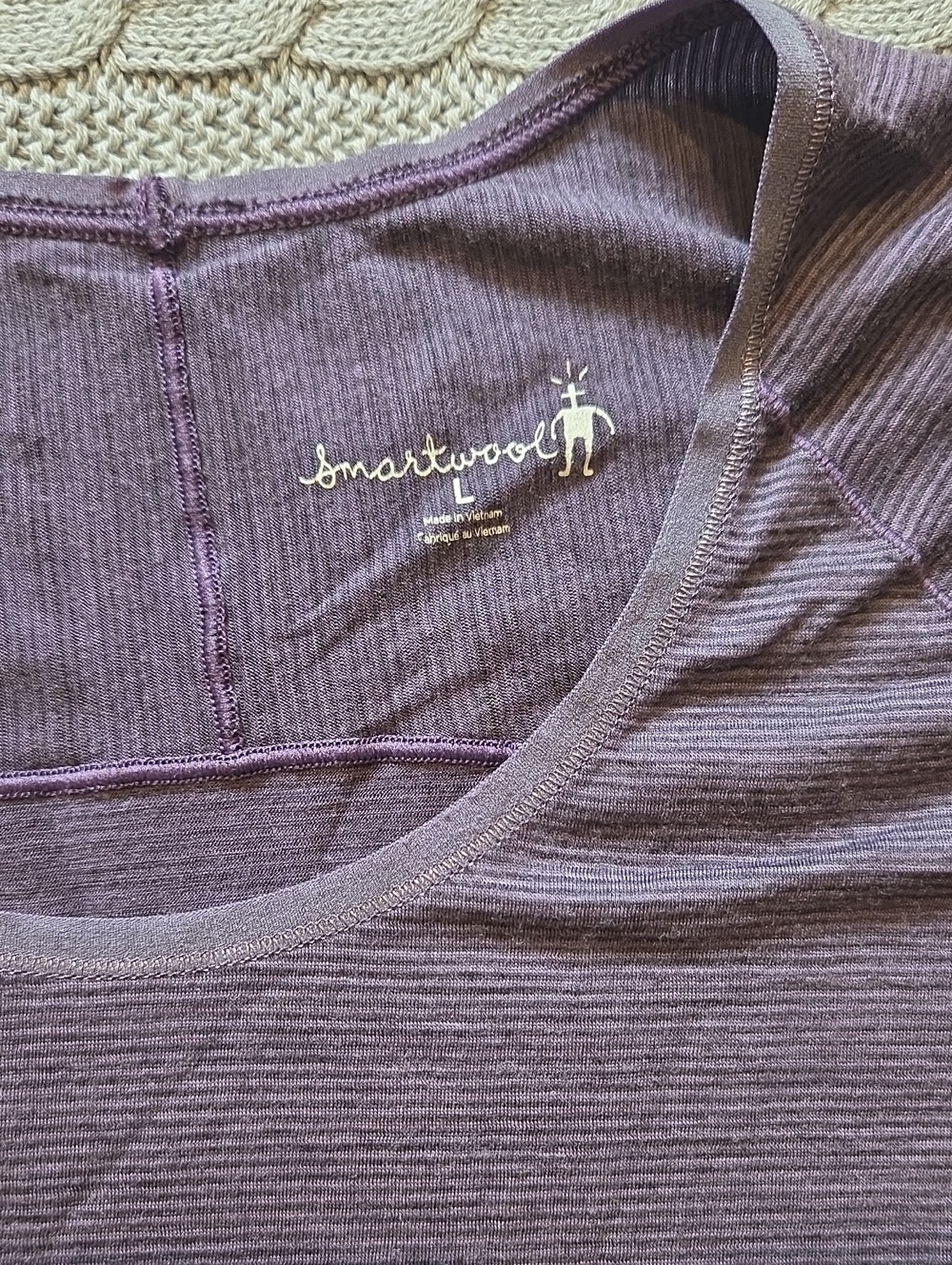 Smartwool Classic T-Shirt Womens Large Purple Short Sleeve All-Season 100 Merino - Picture 2 of 7